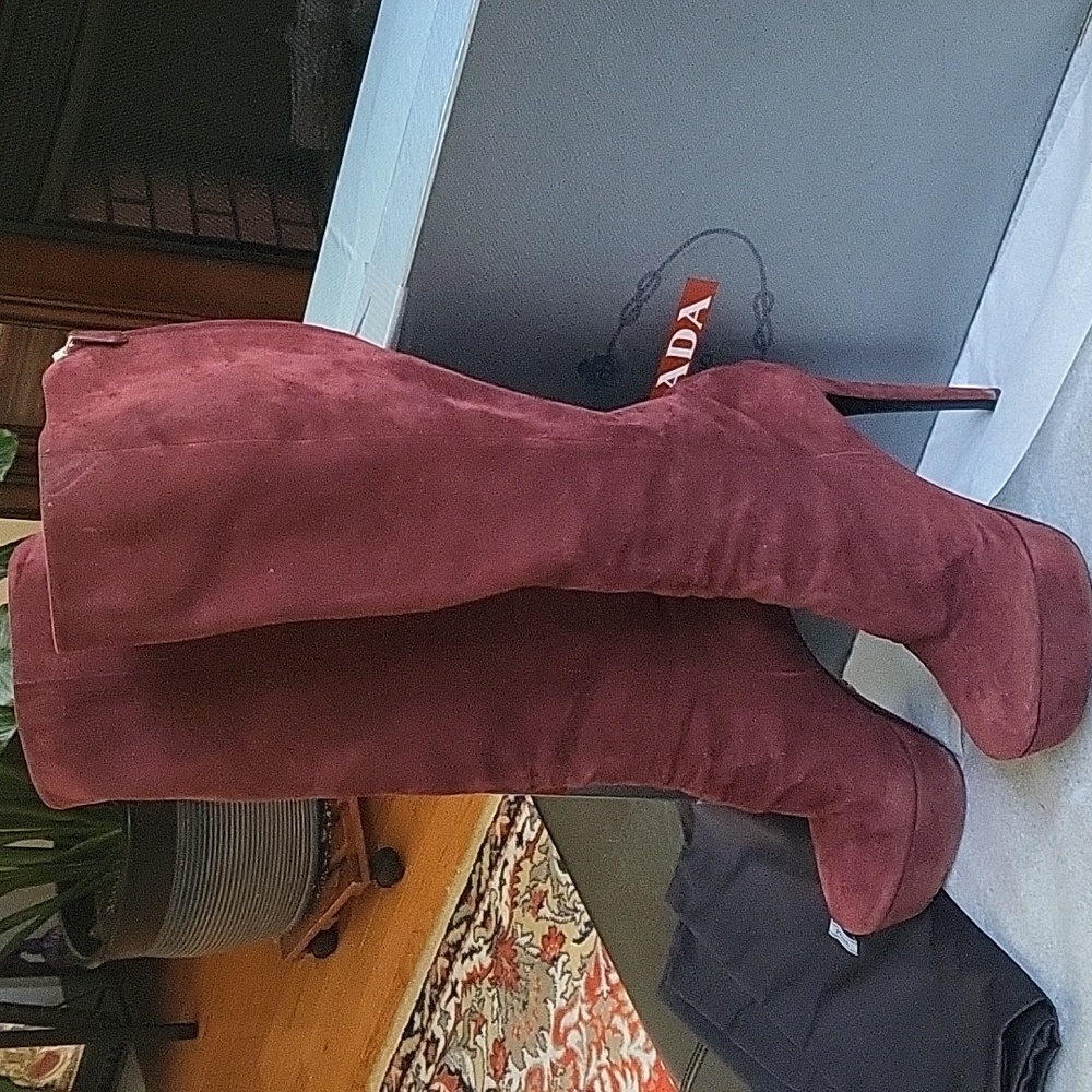 Prada Suede Knee-high Boots size 40